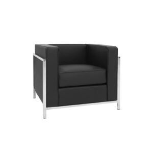 Poltrona in metallo e pelle