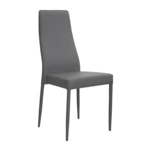 Sedia in metallo ed ecopelle