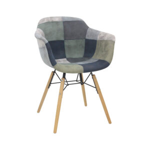 Poltroncina in tessuto scamosciato