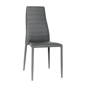 Sedia in metallo ed ecopelle