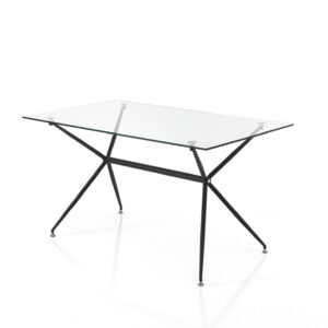 Scrivania con top in vetro