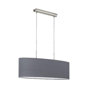 Lampada ovale in tessuto a due punti luce