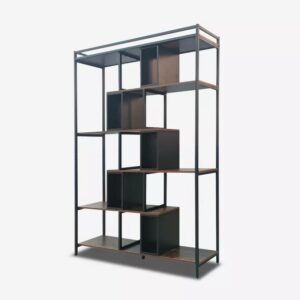 Libreria in ferro e legno