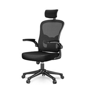 Poltrona da ufficio in rete traspirante e poggiatesta