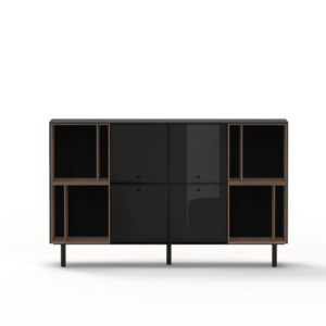 Bralco credenza con quattro ante e quattro vani a giorno